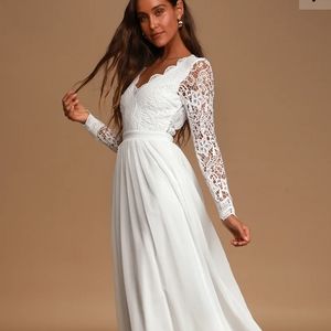 Lace White Dress